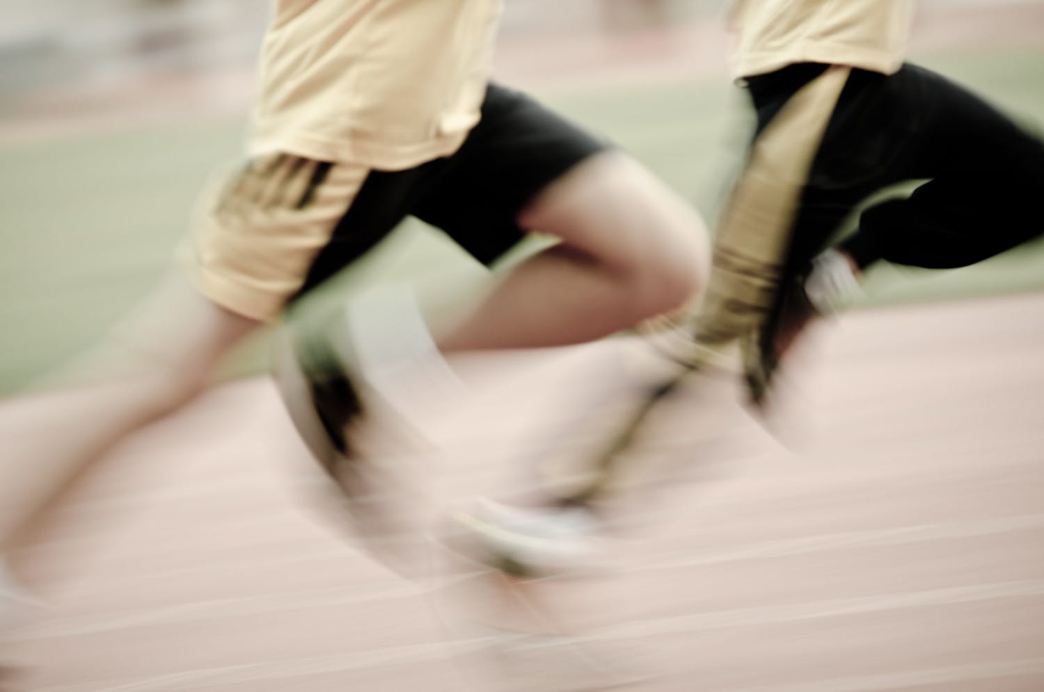 løbere med slørede ben